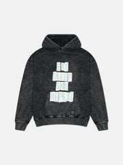 DROPPED SHOULDER HOODIE ENZYME WASH EAT SLEEP REPEAT