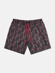 ZACK SWIM TRUNK NEON FLAMINGO AOP