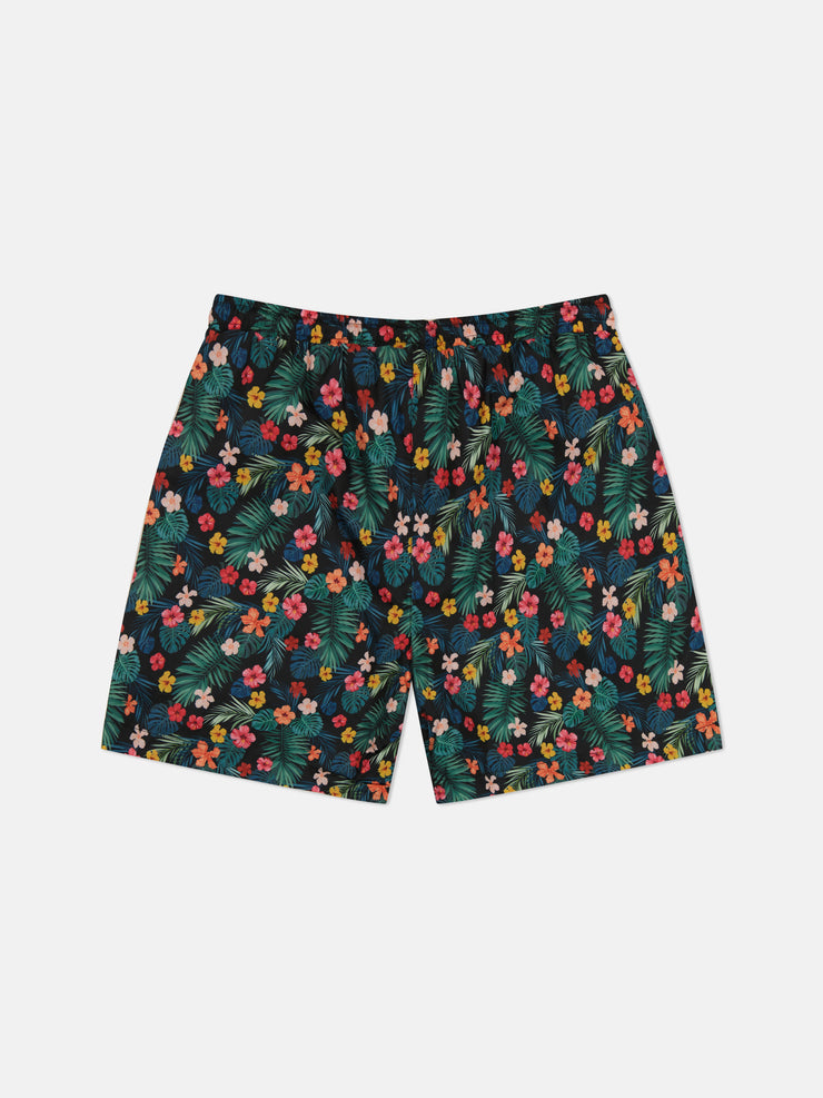 ZACK SWIM TRUNK MONSTERA FLOWERS AOP