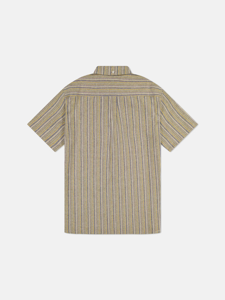 ODEN S/S SHIRT YARN-DYE MINI VERTICAL STRIPE