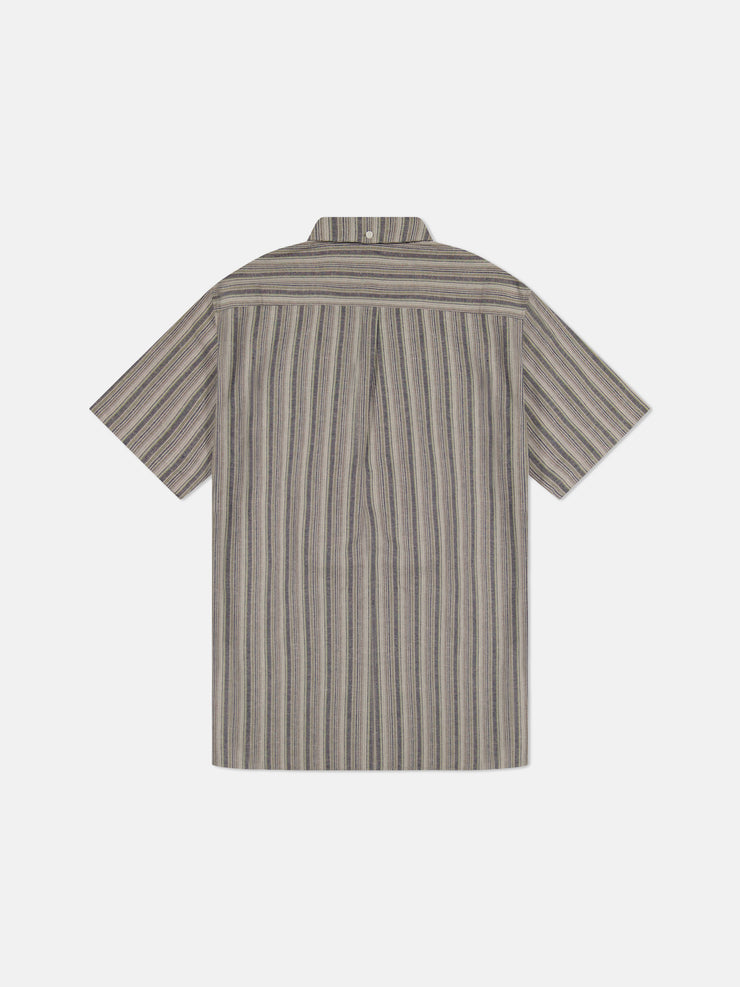 ODEN S/S SHIRT YARN-DYE MINI VERTICAL STRIPE