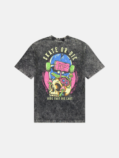 MASON TEE ENZYME WASHED SKATE OR DIE