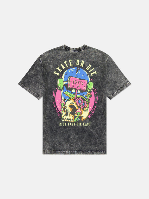 MASON TEE ENZYME WASHED SKATE OR DIE
