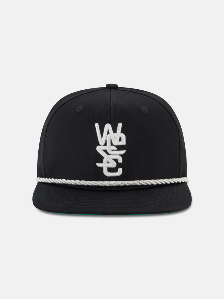 OVERLAY SNAPBACK HAT WITH ROPE