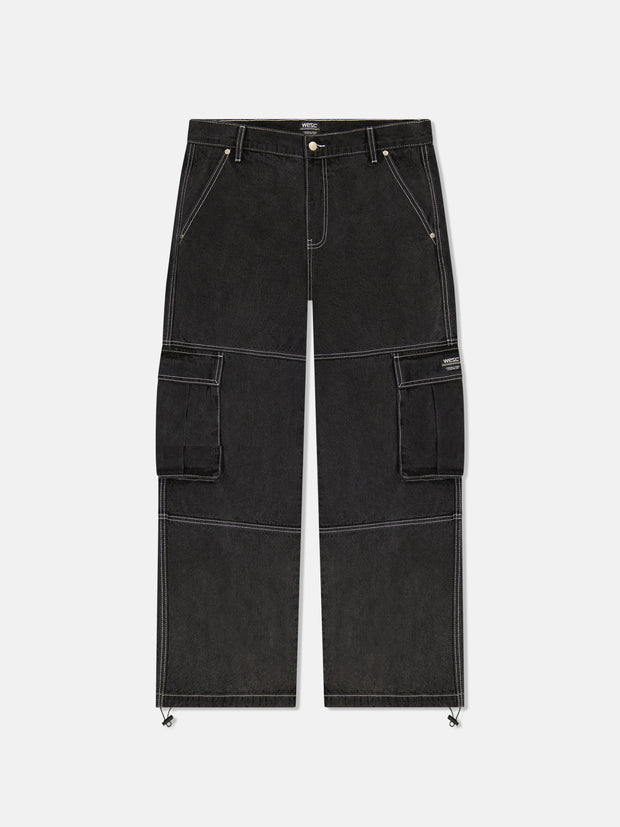 BAGGY DENIM CARGO PANTS