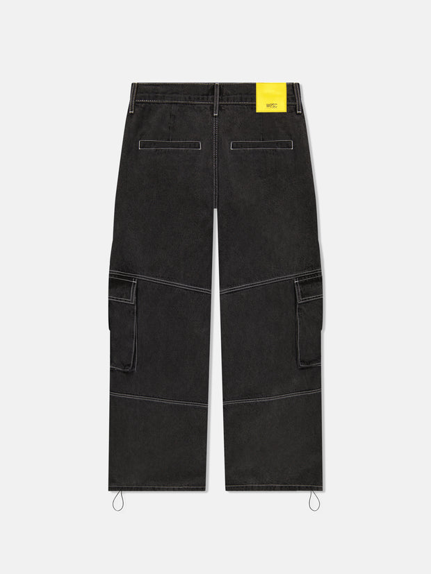 BAGGY DENIM CARGO PANTS