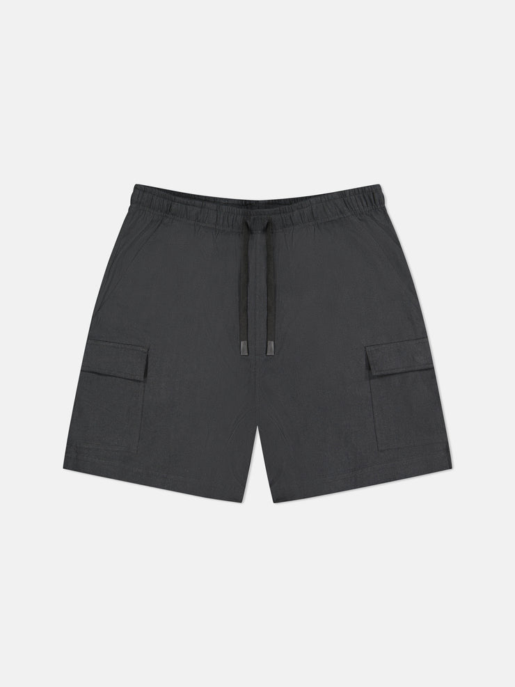 LINEN UTILITY CARGO SHORTS