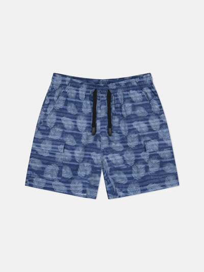 LINEN UTILITY CARGO SHORTS BAMBOO AOP