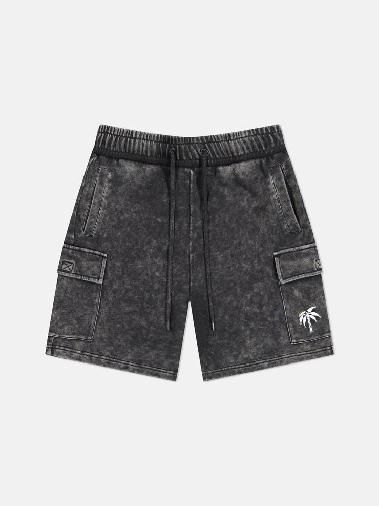 MARTY CARGO SHORTS ENZYME WASHED PALM LOGO