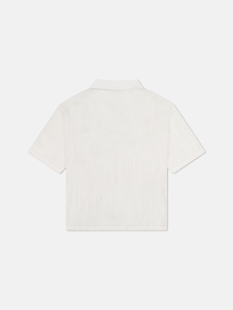 JOHNNY COLLAR PULLOVER MESH