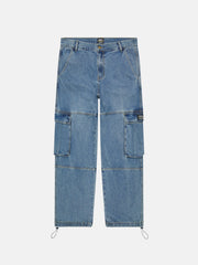 BAGGY DENIM CARGO PANTS