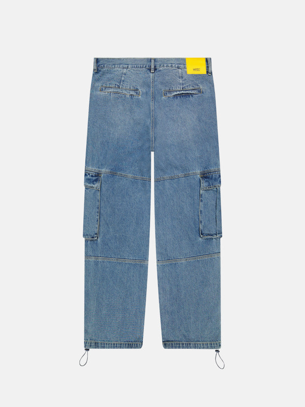 BAGGY DENIM CARGO PANTS