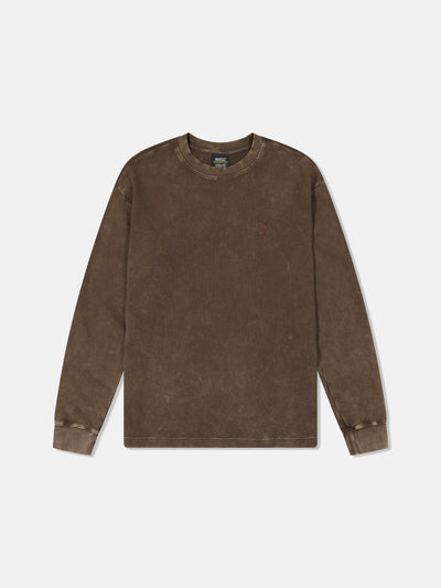 L/S THERMAL ENZYME WASHED VERTICAL LOGO