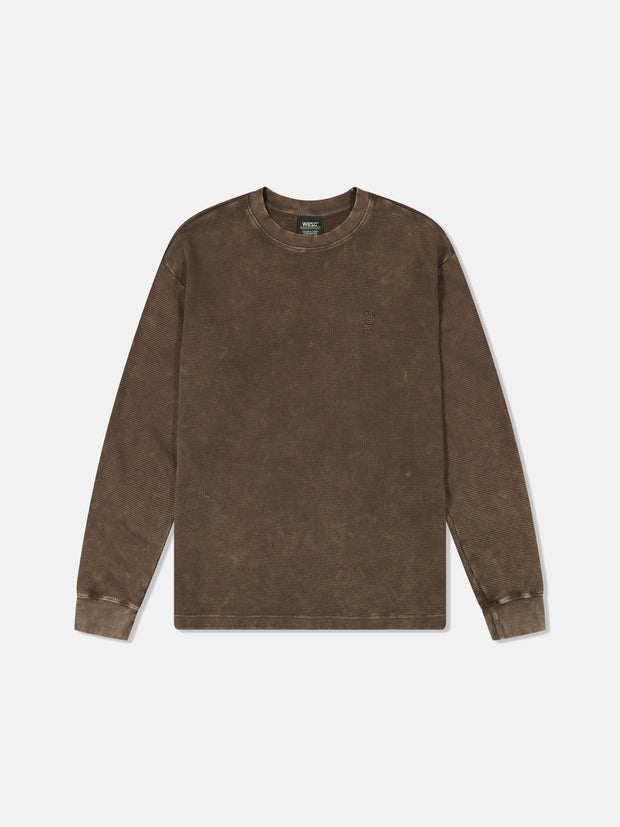 L/S THERMAL ENZYME WASHED VERTICAL LOGO