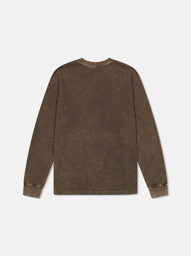 L/S THERMAL ENZYME WASHED VERTICAL LOGO
