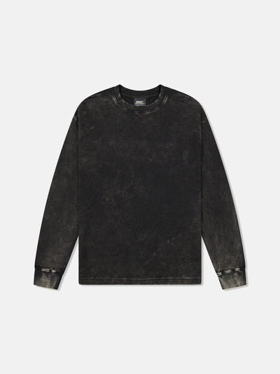 L/S THERMAL ENZYME WASHED VERTICAL LOGO