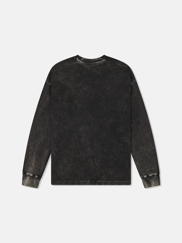 L/S THERMAL ENZYME WASHED VERTICAL LOGO