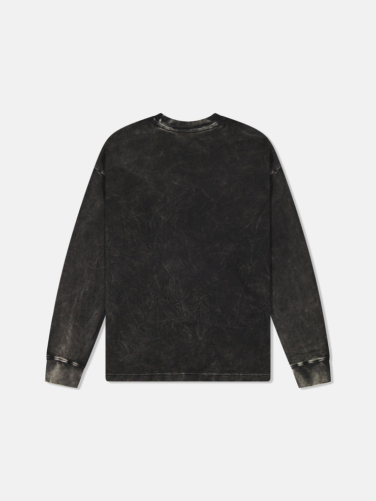 L/S THERMAL ENZYME WASHED VERTICAL LOGO