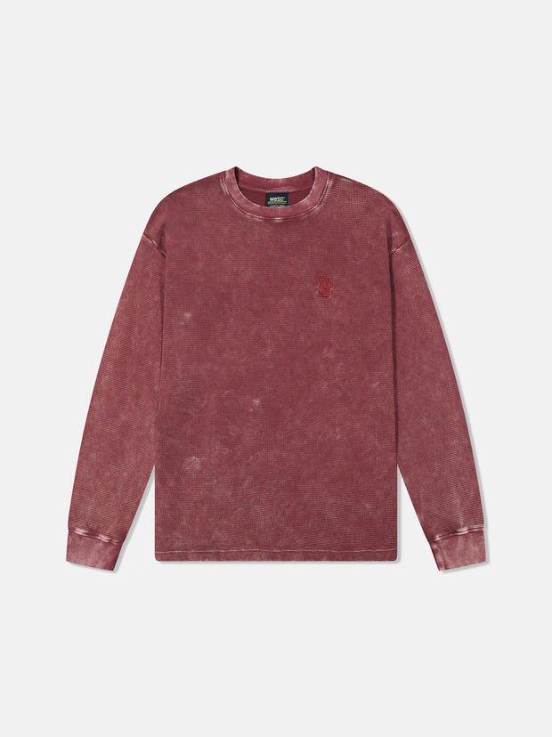 L/S THERMAL ENZYME WASHED VERTICAL LOGO