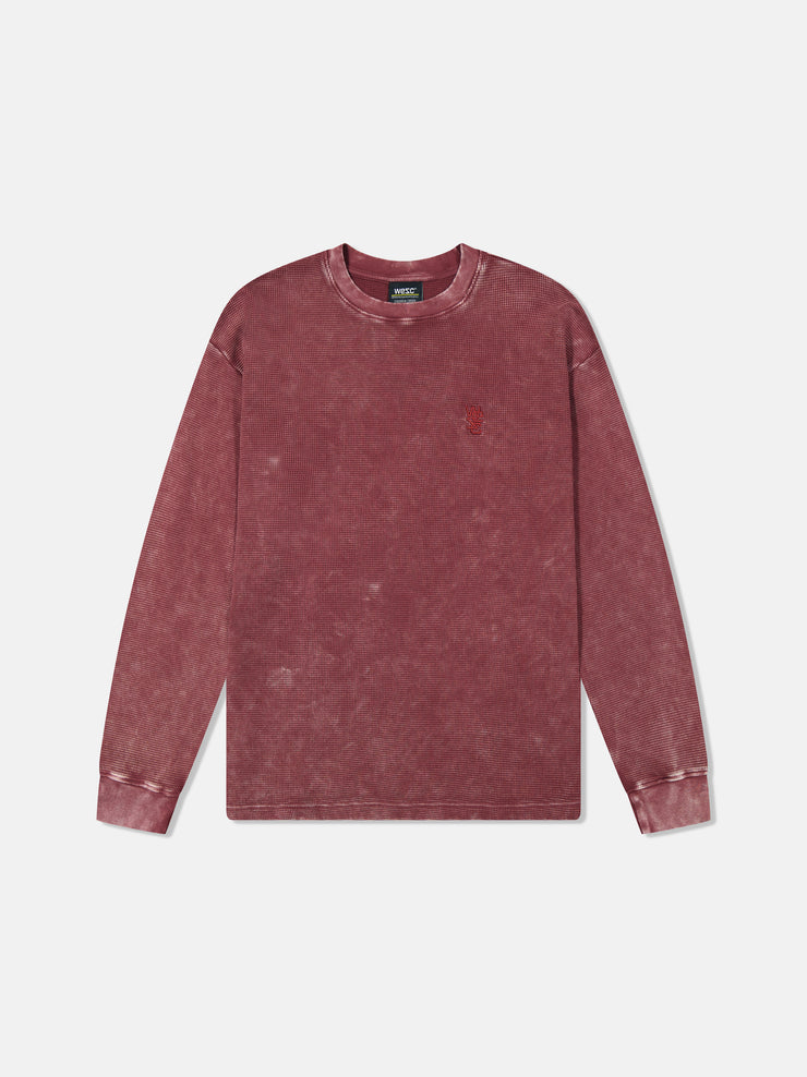 L/S THERMAL ENZYME WASHED VERTICAL LOGO