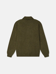 RELAXED POLO COLLAR CARDIGAN MOHAIR
