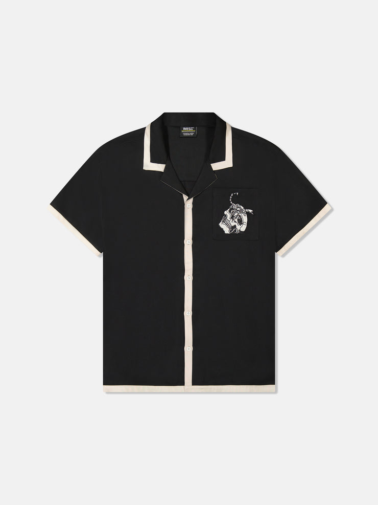 CAMPER S/S SHIRT W/TIPPING SCORPION SKULL POCKET