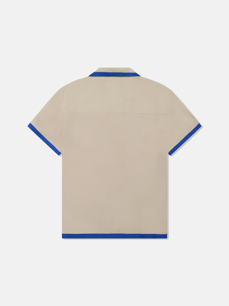 CAMPER S/S SHIRT W/TIPPING SWALLOW APPLIQUE