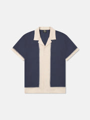 CAMPER S/S SHIRT COLORBLOCK W/ APPLIQUE