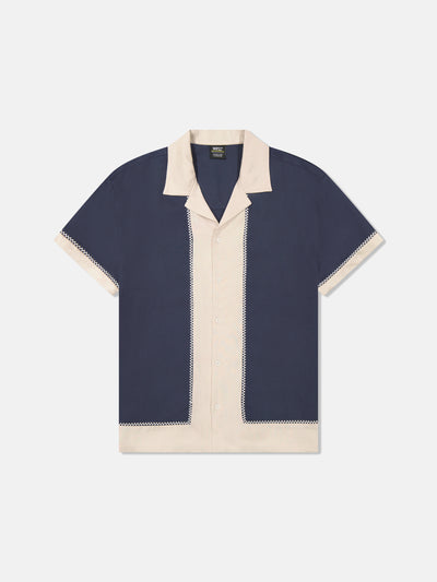 CAMPER S/S SHIRT COLORBLOCK W/ APPLIQUE