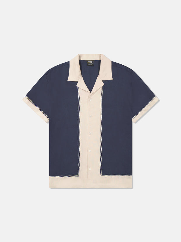CAMPER S/S SHIRT COLORBLOCK W/ APPLIQUE