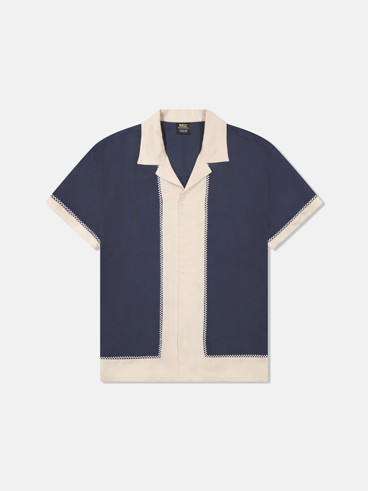 CAMPER S/S SHIRT COLORBLOCK W/ APPLIQUE
