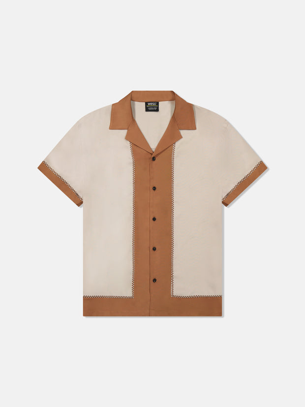 CAMPER S/S SHIRT COLORBLOCK W/ APPLIQUE