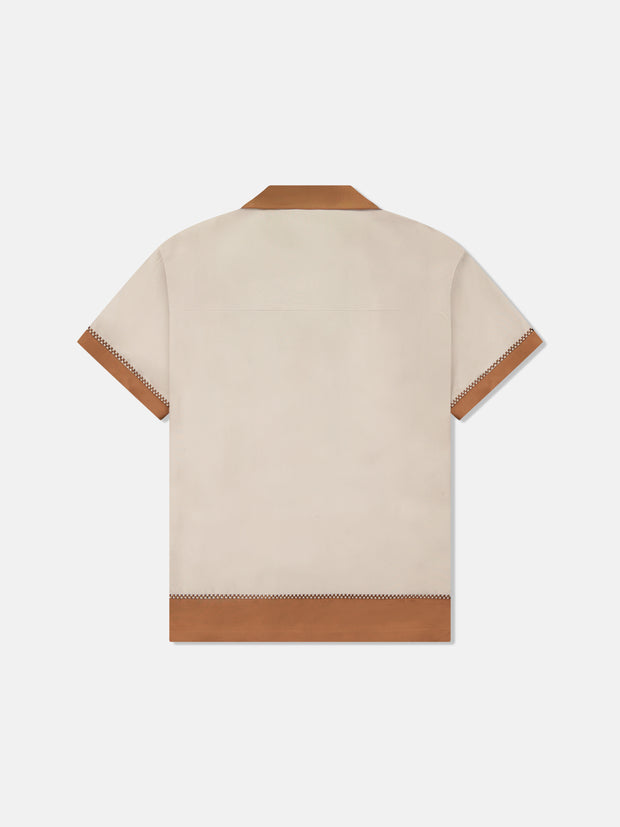 CAMPER S/S SHIRT COLORBLOCK W/ APPLIQUE