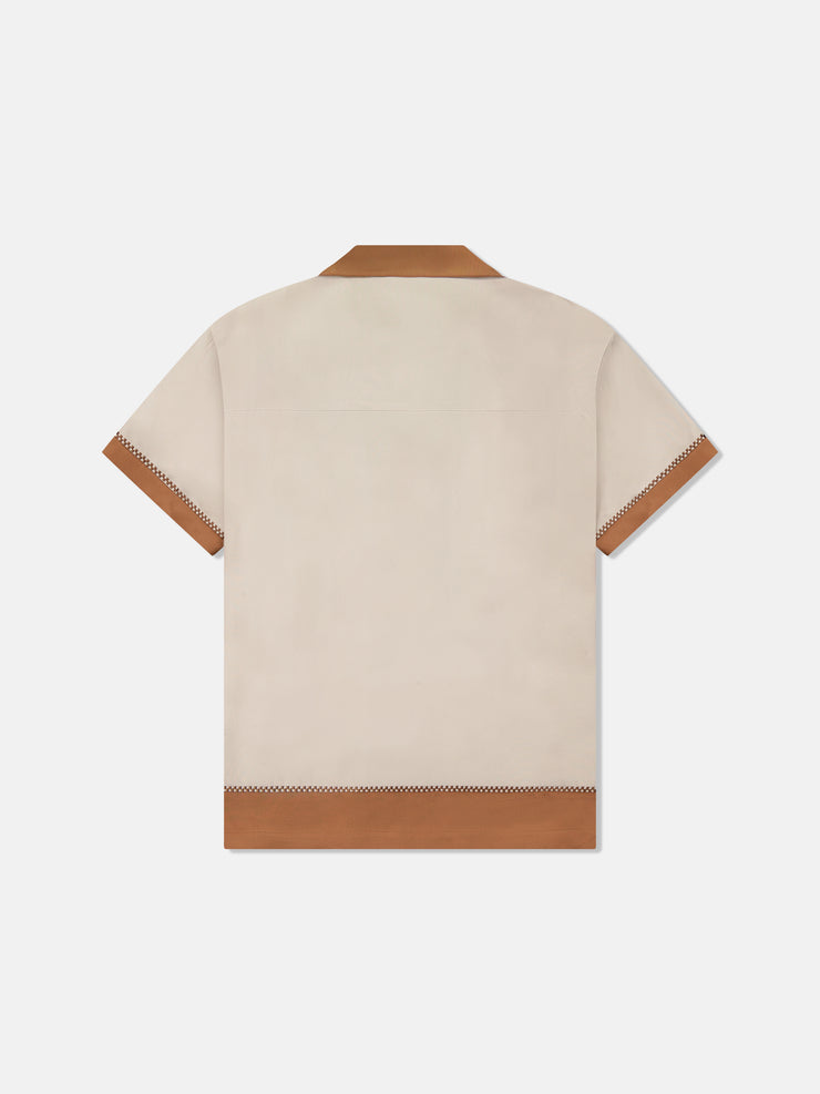 CAMPER S/S SHIRT COLORBLOCK W/ APPLIQUE