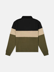 CROPPED RUGBY POLO LS COLORBLOCK