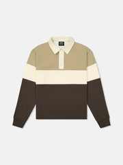 CROPPED RUGBY POLO LS COLORBLOCK