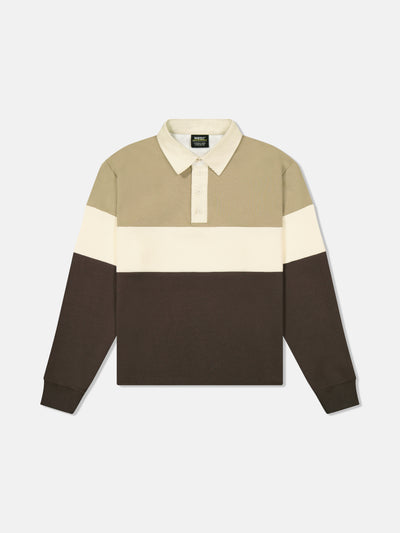 CROPPED RUGBY POLO LS COLORBLOCK