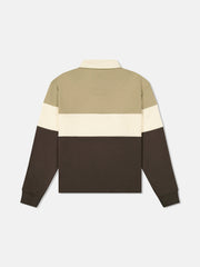 CROPPED RUGBY POLO LS COLORBLOCK